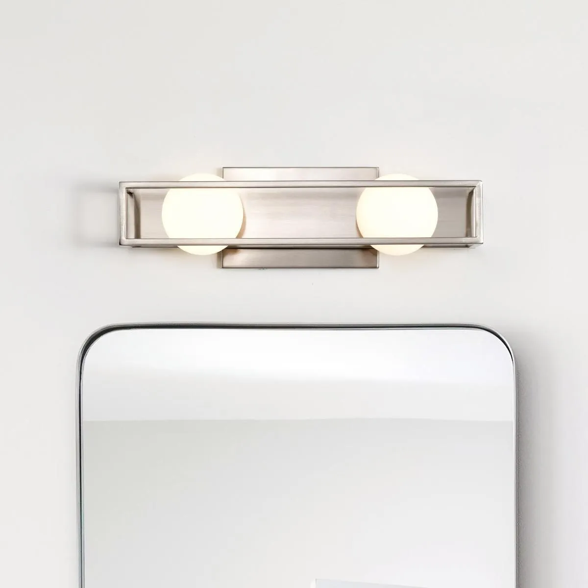 Jenkins 16" 2 Lights LED Bathroom Vanity Light, Brushed Nickel Finish