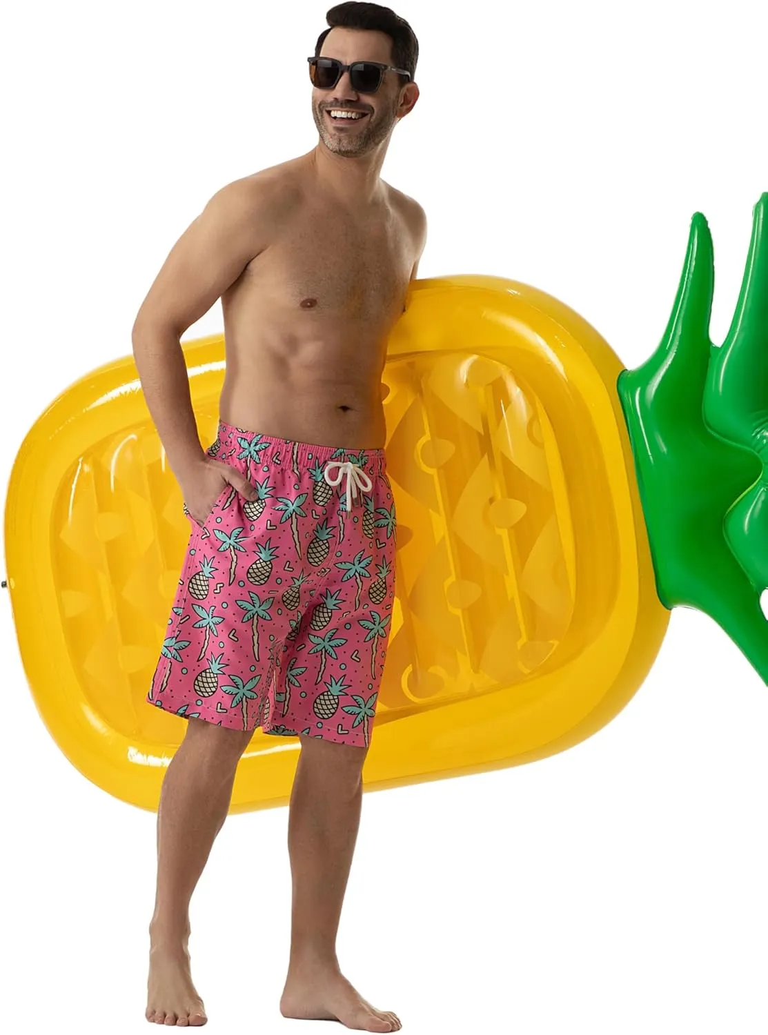 KAILUA SURF Mens Swim Trunks Long, Quick Dry Boardshorts, 9 Inches Inseam Bathing Suits with Mesh Lining