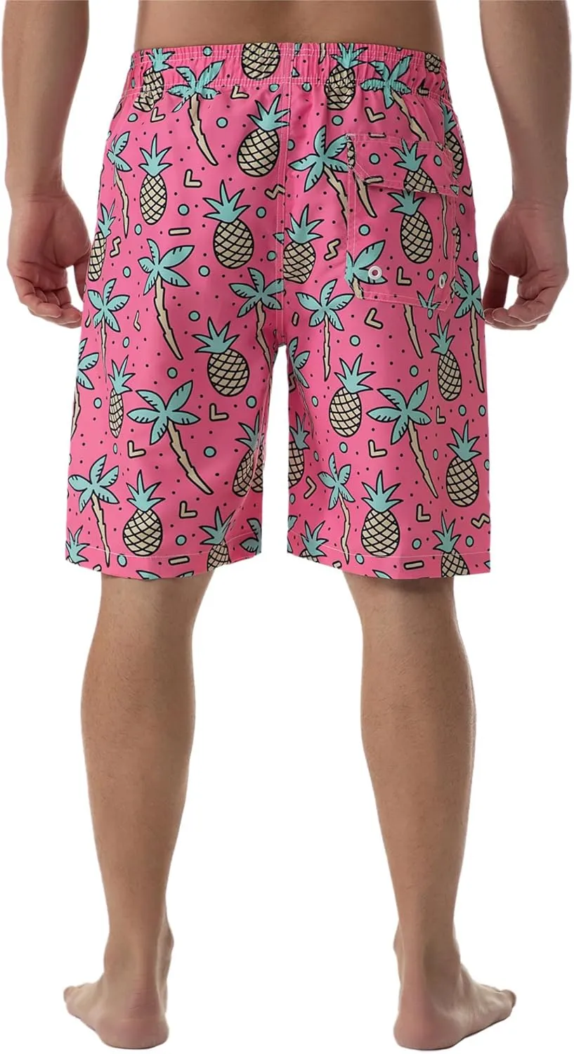 KAILUA SURF Mens Swim Trunks Long, Quick Dry Boardshorts, 9 Inches Inseam Bathing Suits with Mesh Lining