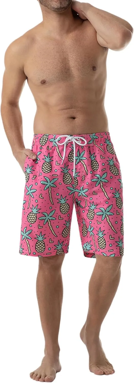 KAILUA SURF Mens Swim Trunks Long, Quick Dry Boardshorts, 9 Inches Inseam Bathing Suits with Mesh Lining