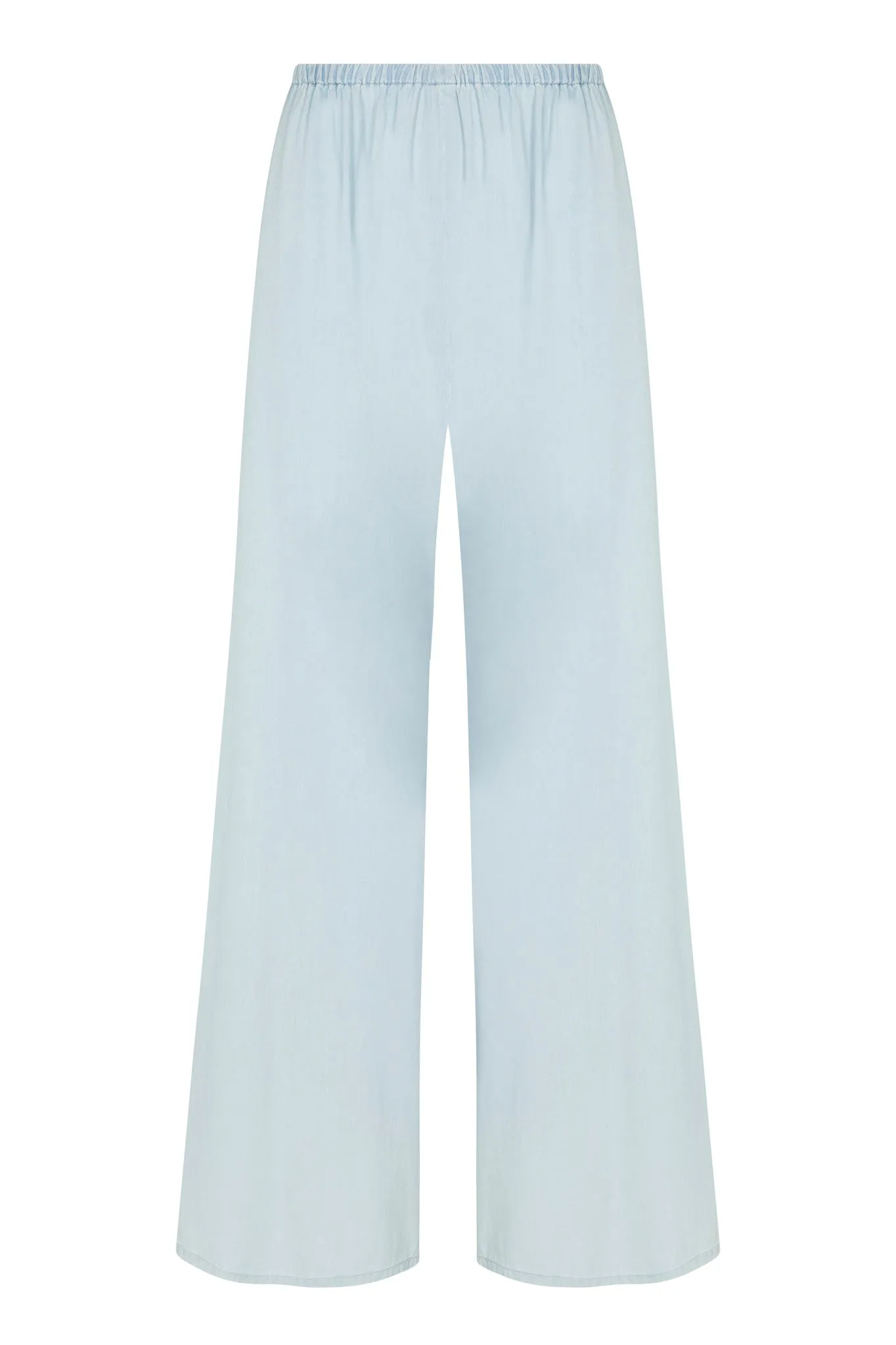 Light Blue Chambray Easy Pants