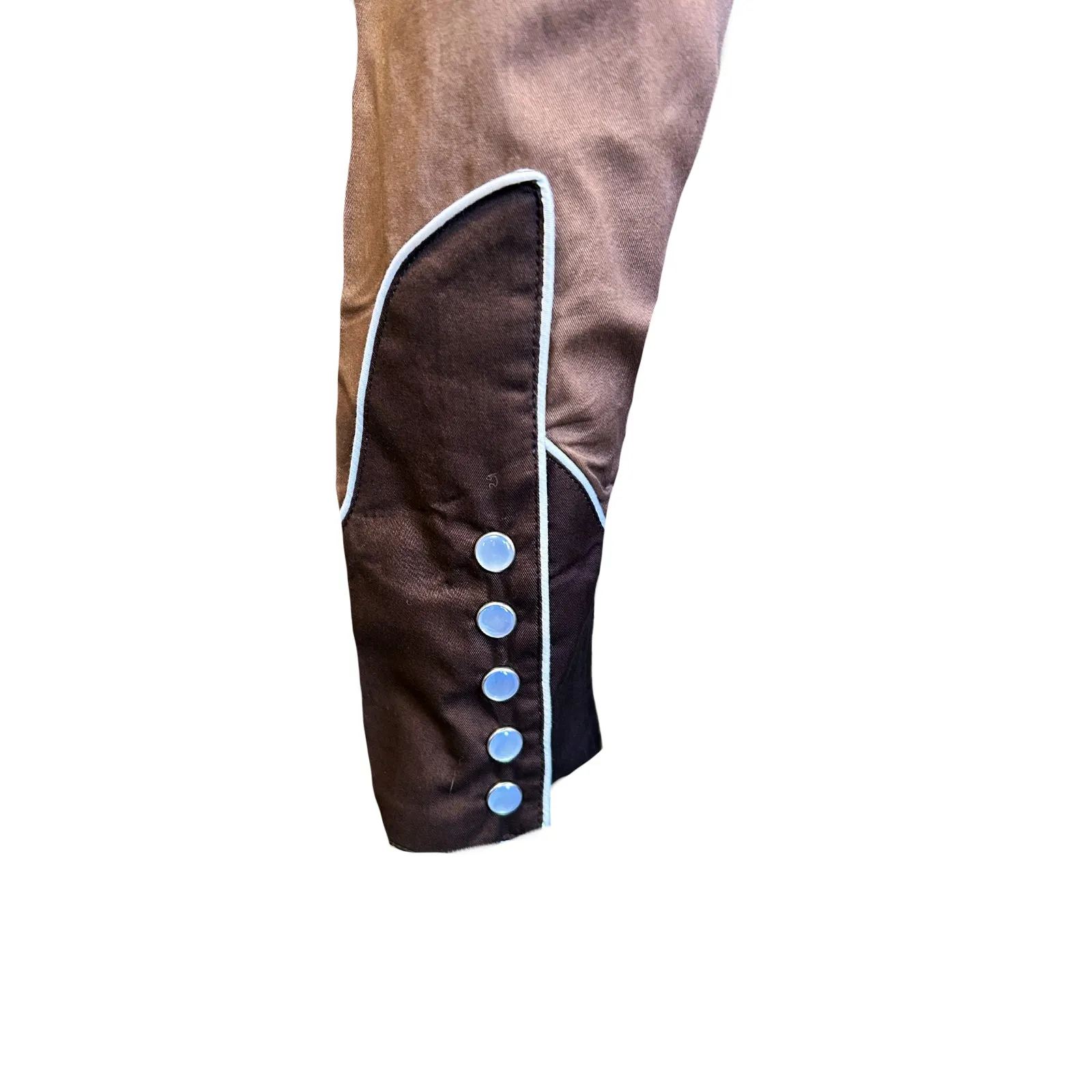 Men's Embroidered 2-Tone Steer Western Shirt in Brown