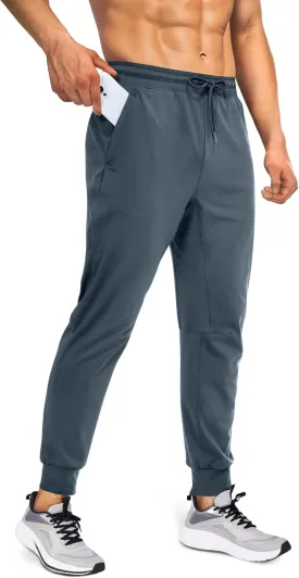 Mens Sweatpants Athletic Pants Workout Track Pants Traning Pants with Zipper Pockets Joggers for Men Gym, Running
