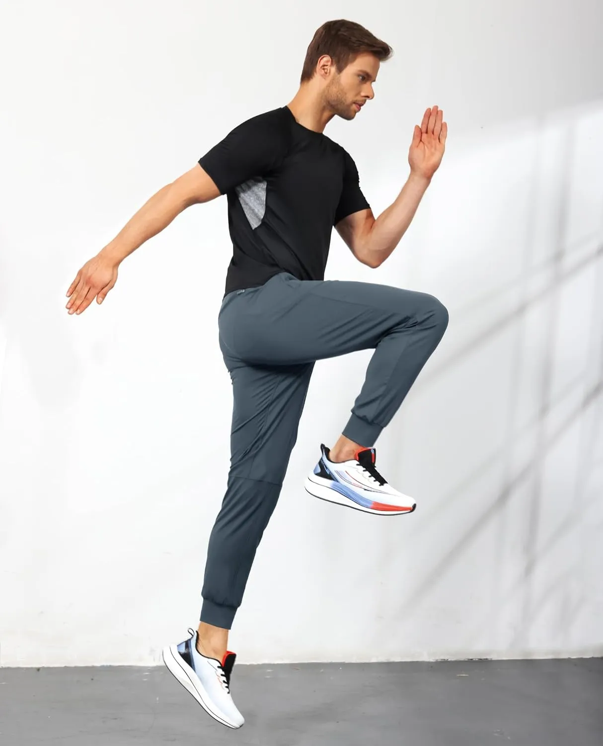 Mens Sweatpants Athletic Pants Workout Track Pants Traning Pants with Zipper Pockets Joggers for Men Gym, Running