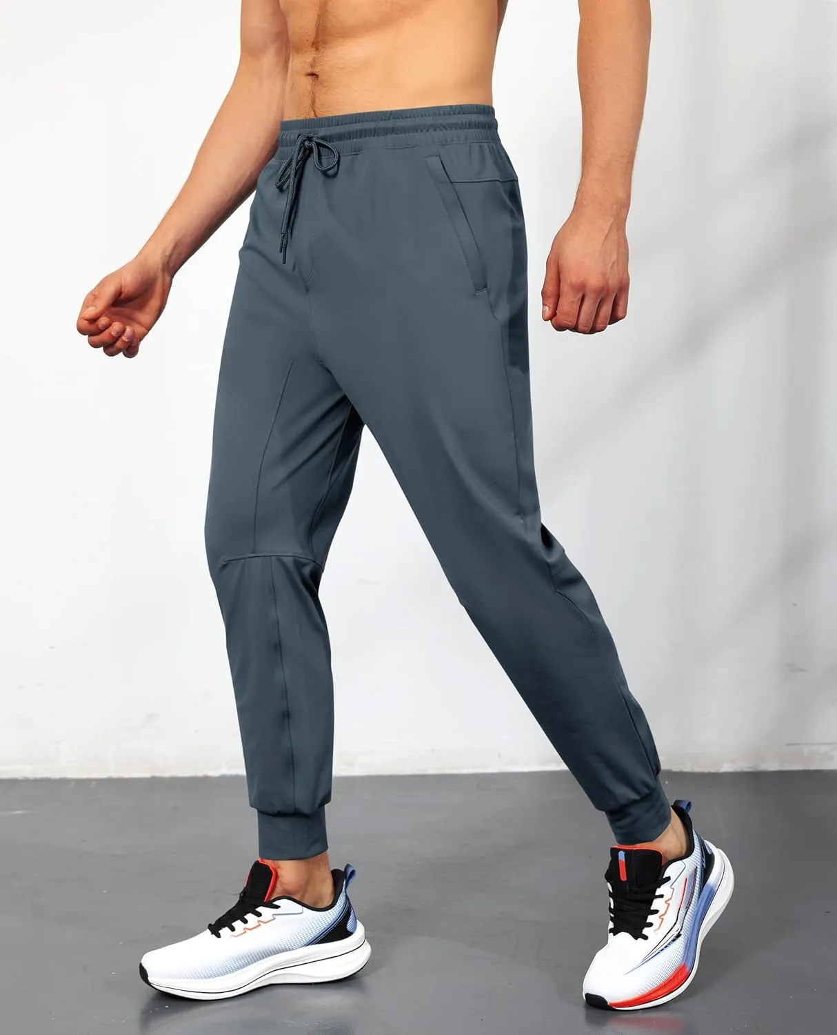 Mens Sweatpants Athletic Pants Workout Track Pants Traning Pants with Zipper Pockets Joggers for Men Gym, Running