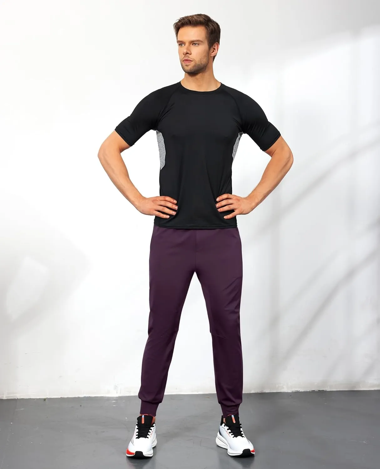 Mens Sweatpants Athletic Pants Workout Track Pants Traning Pants with Zipper Pockets Joggers for Men Gym, Running
