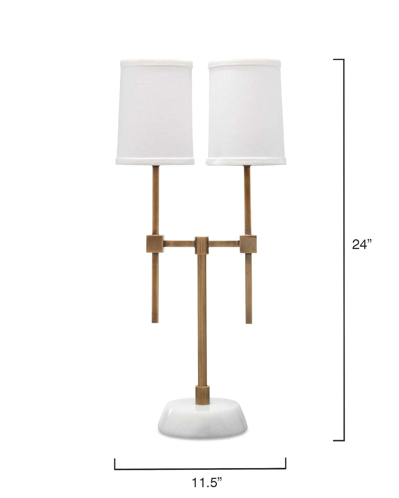 Minerva Twin Shade Console Lamp