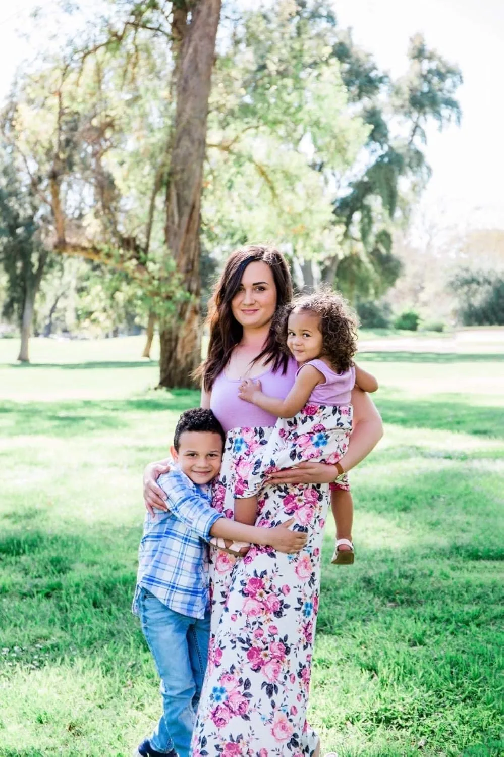 Mommy and Me Boho Floral Family Matching Maxi Dress with Pocket for Mother's Day