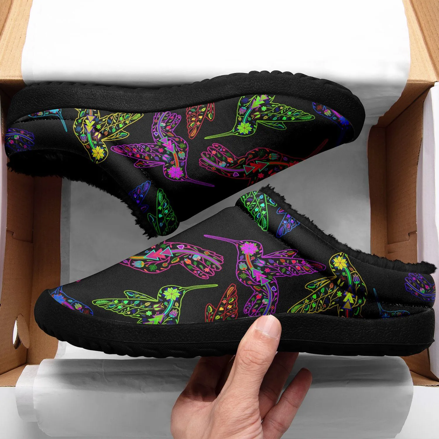 Neon Floral Hummingbirds Ikinnii