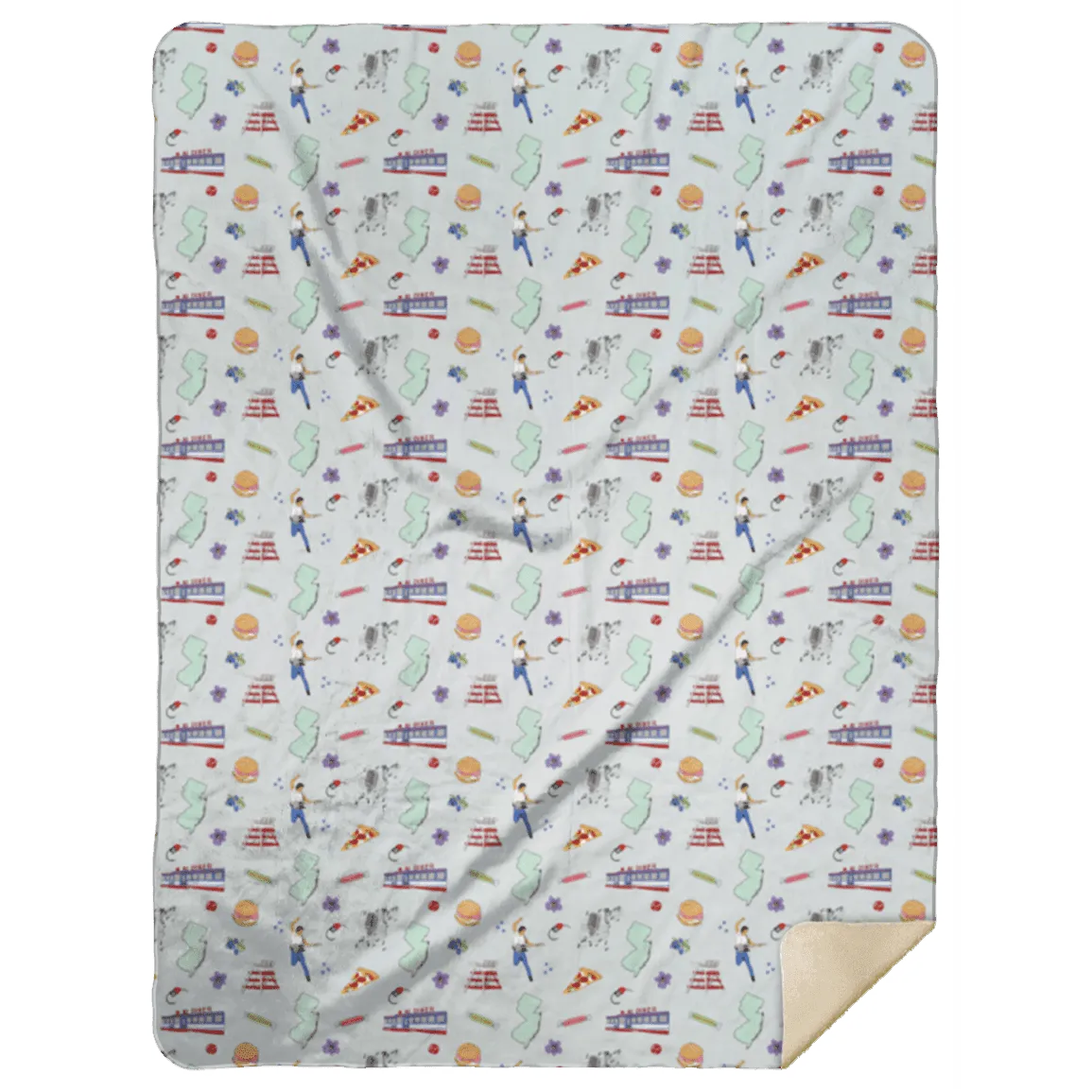 New Jersey Plush Throw Blanket 60x80