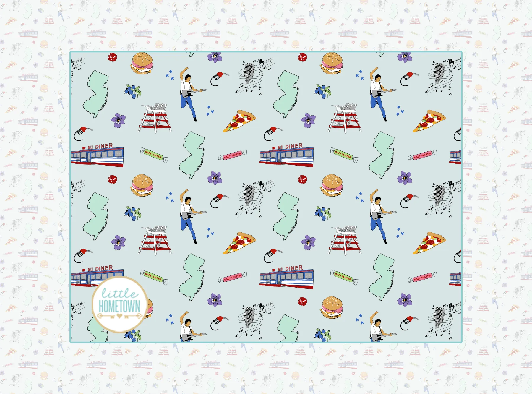 New Jersey Plush Throw Blanket 60x80