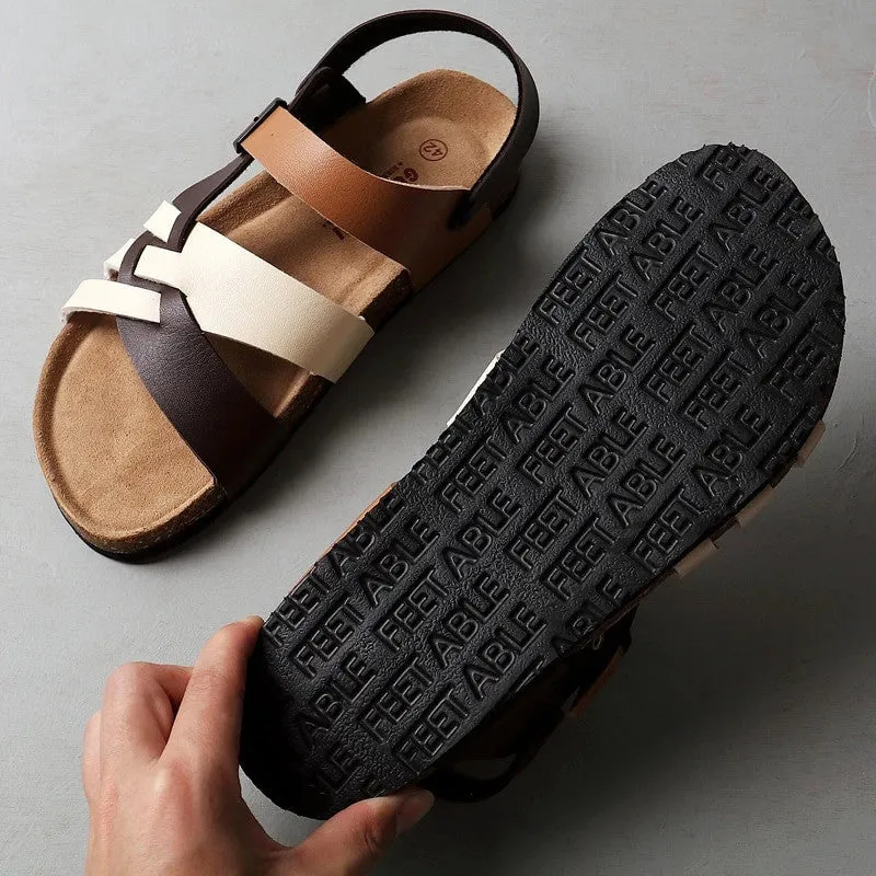 OCW Women Orthopedic Sandals Cork Sole Casual Walking Summer