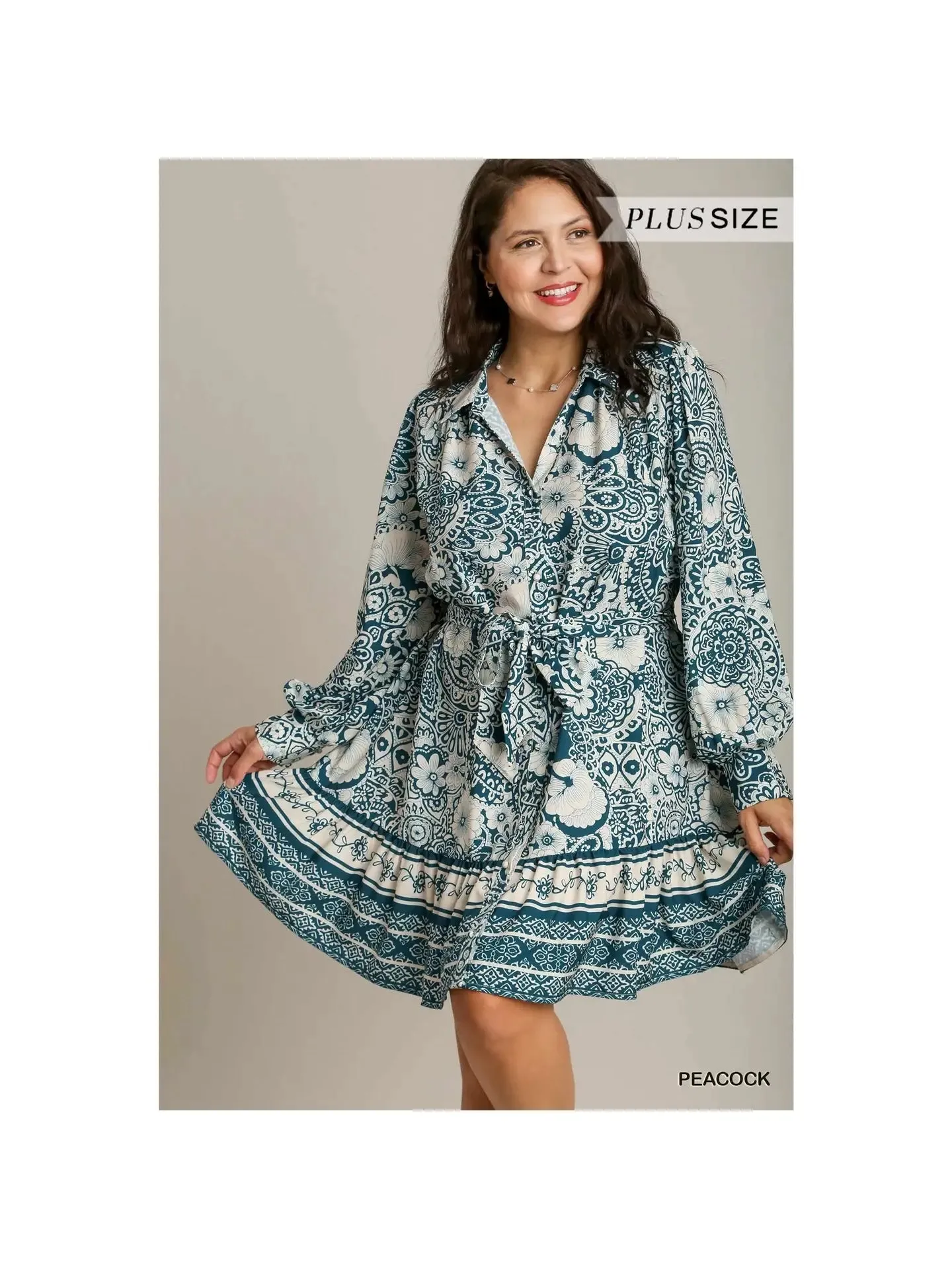 Piper Printed Dress- Plus Size