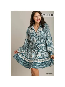 Piper Printed Dress- Plus Size