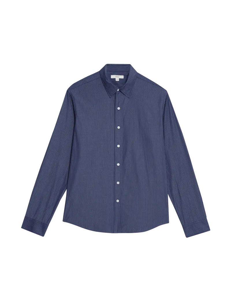 Pure Cotton Striped Oxford Shirt