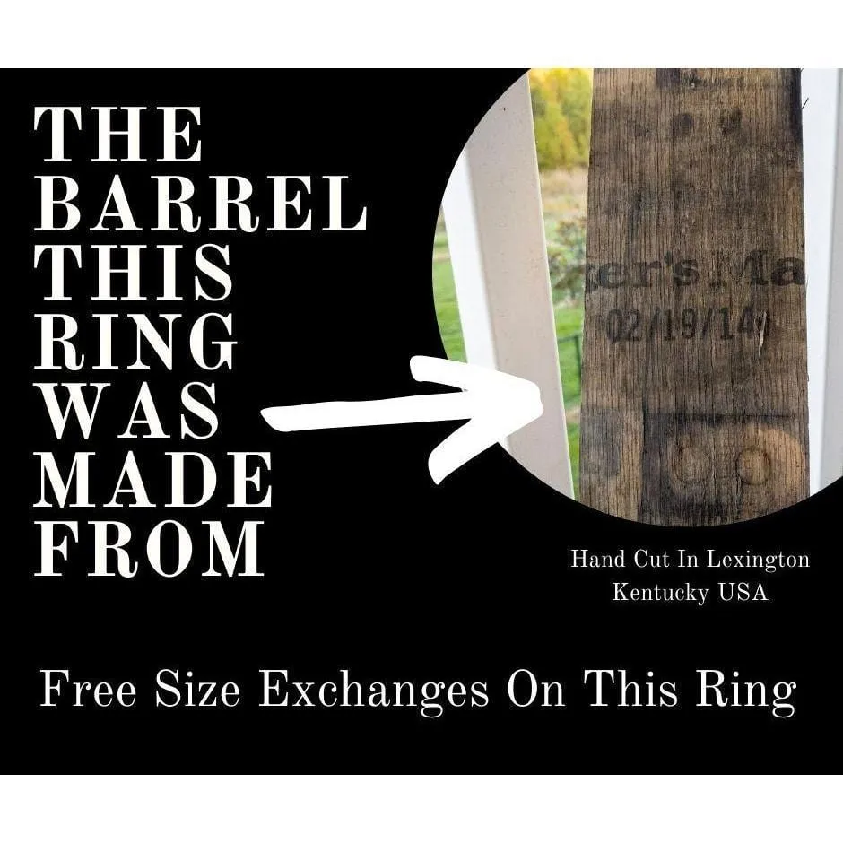 "The Lexington" Kentucky Straight Bourbon Whiskey Barrel Black Ceramic Ring