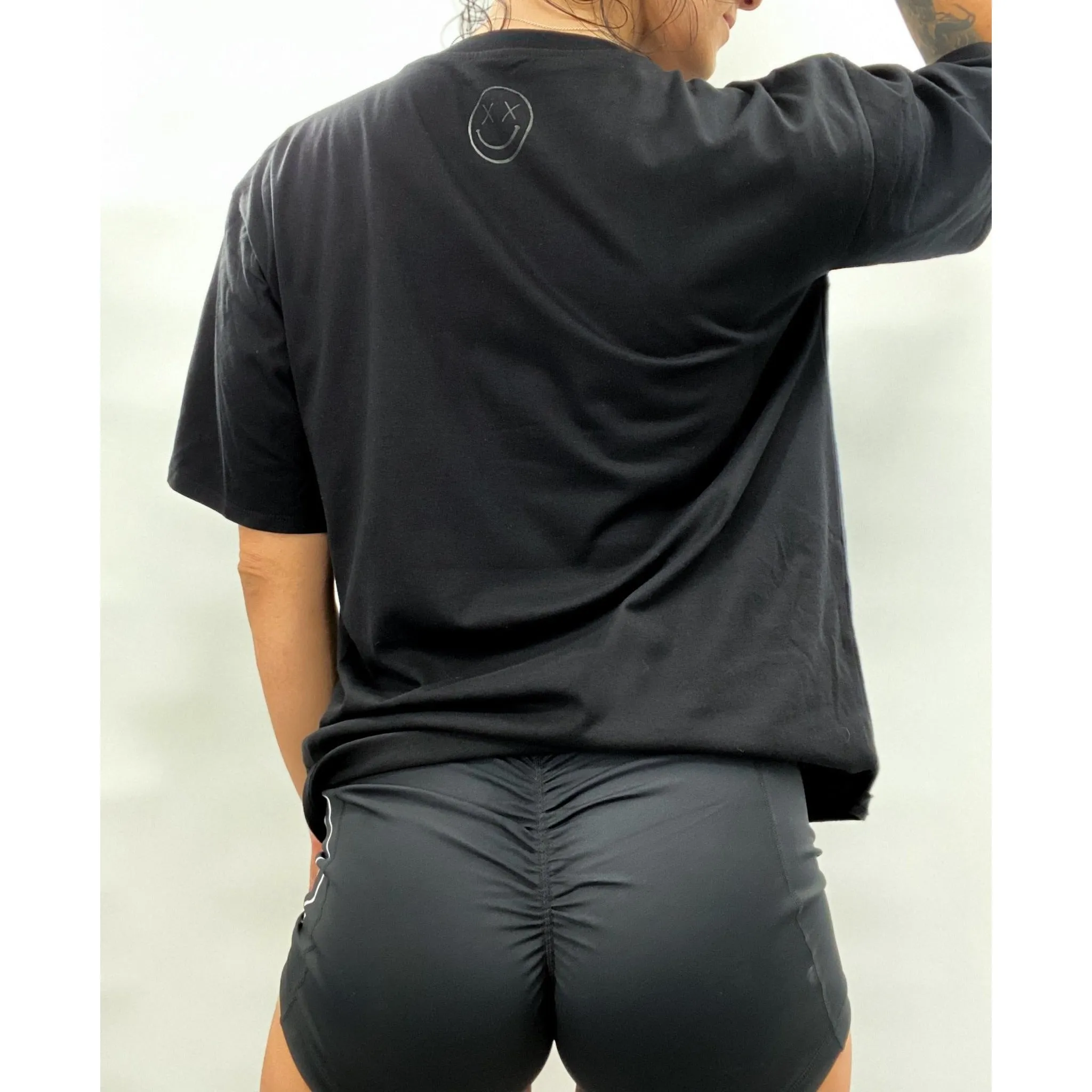 Salty Savage Ladies "FIT" Oversized Boyfriend Tee | Black on Black