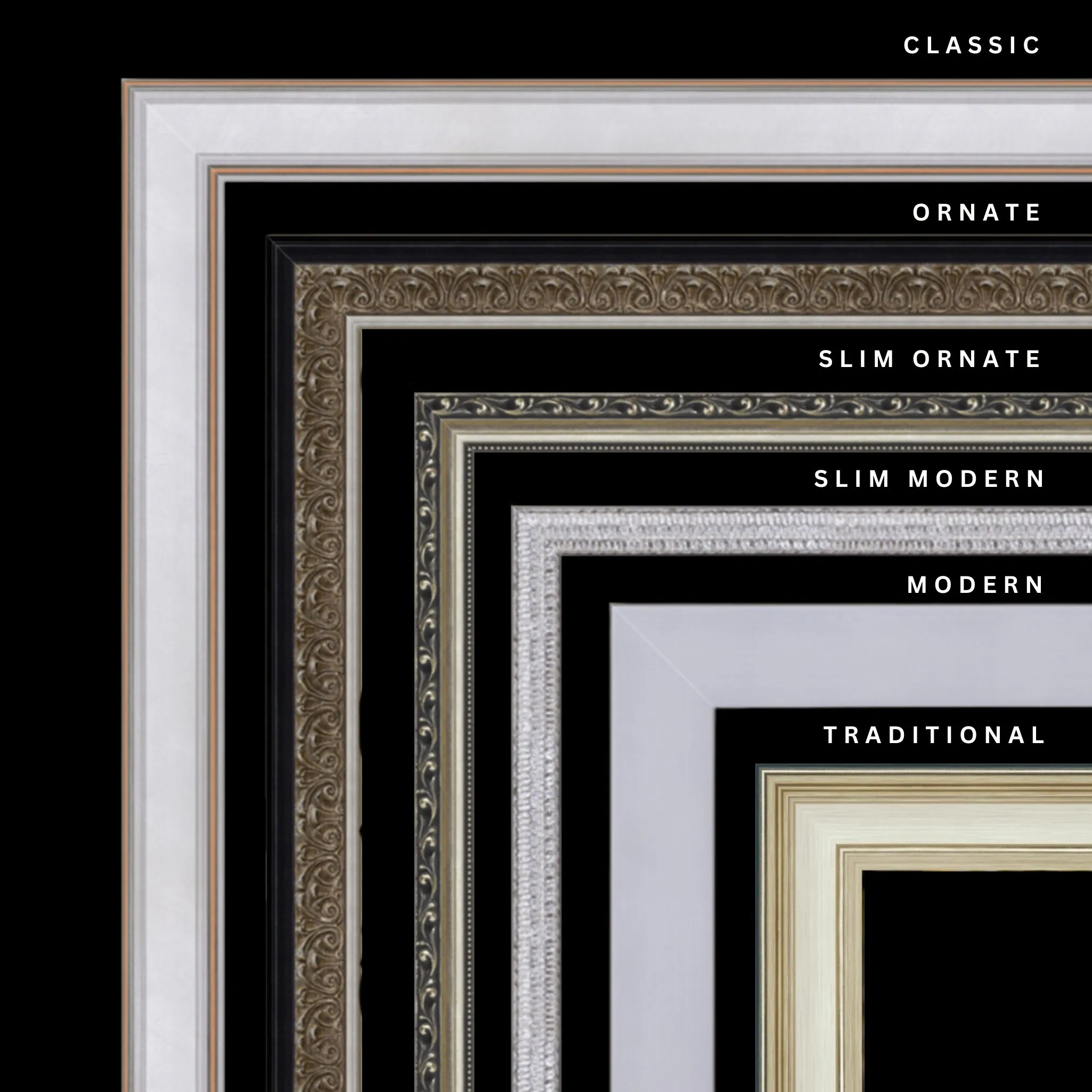 Silver 42x37 Picture Frame Ornate Traditional Classic Antique