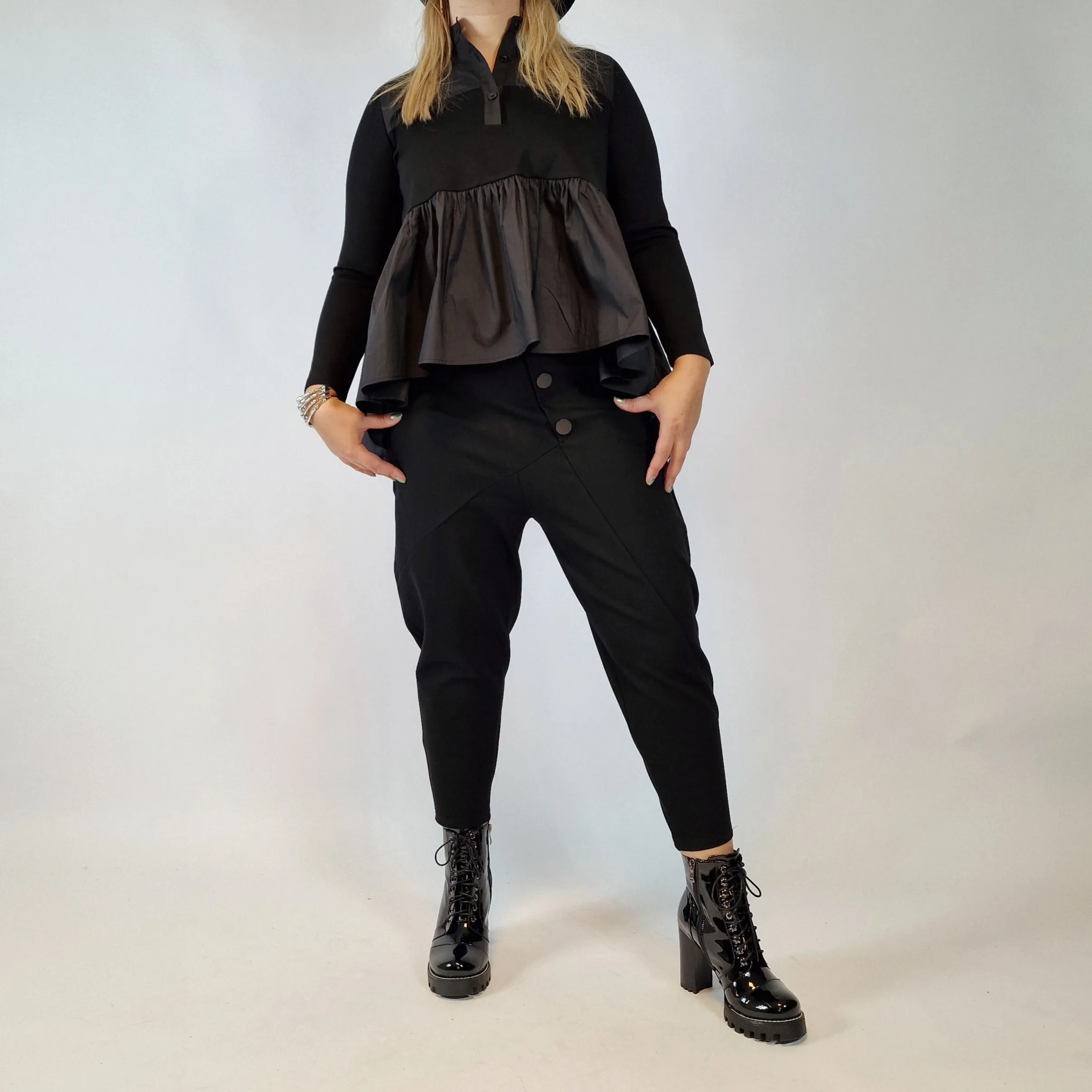 Simple Moderne Jazz Up Punky Two Pattern Comfy Fit Shirt