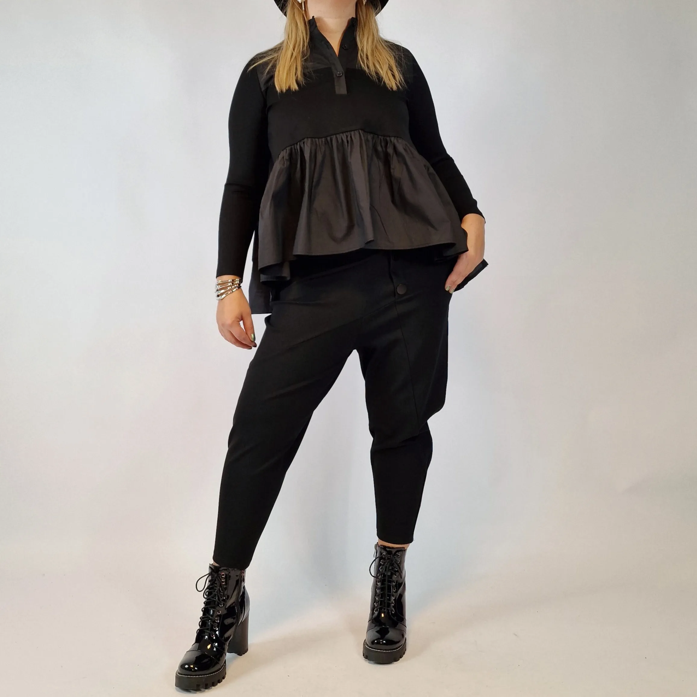Simple Moderne Jazz Up Punky Two Pattern Comfy Fit Shirt