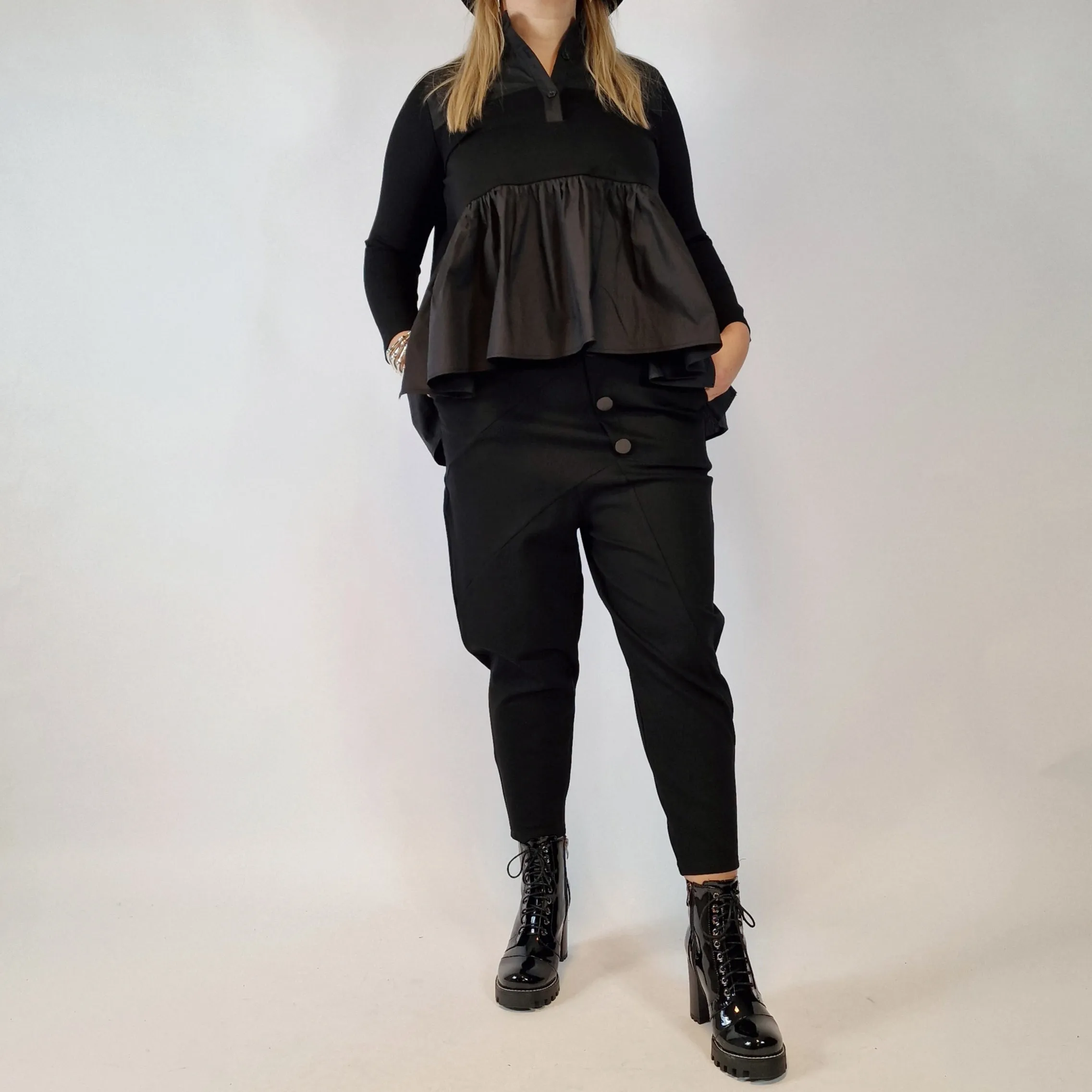 Simple Moderne Jazz Up Punky Two Pattern Comfy Fit Shirt