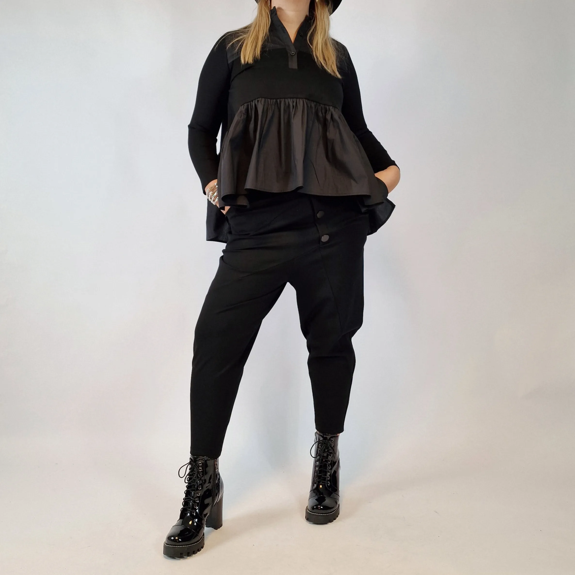 Simple Moderne Jazz Up Punky Two Pattern Comfy Fit Shirt