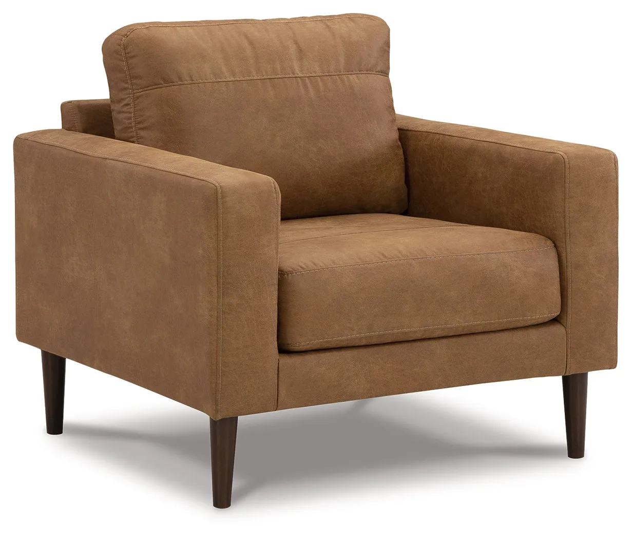 Telora Chair and Ottoman in Caramel