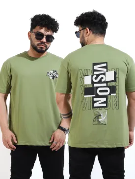 Vision Oversized Green T-Shirt