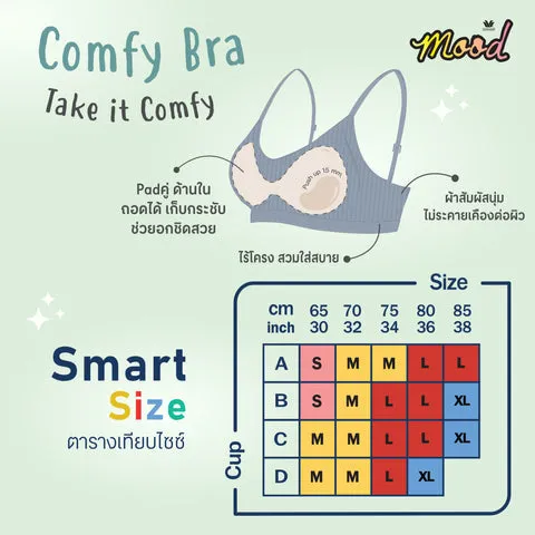 Wacoal Mood Comfy Smart Size รุ่น MM1X79 สีชมพู (CP)