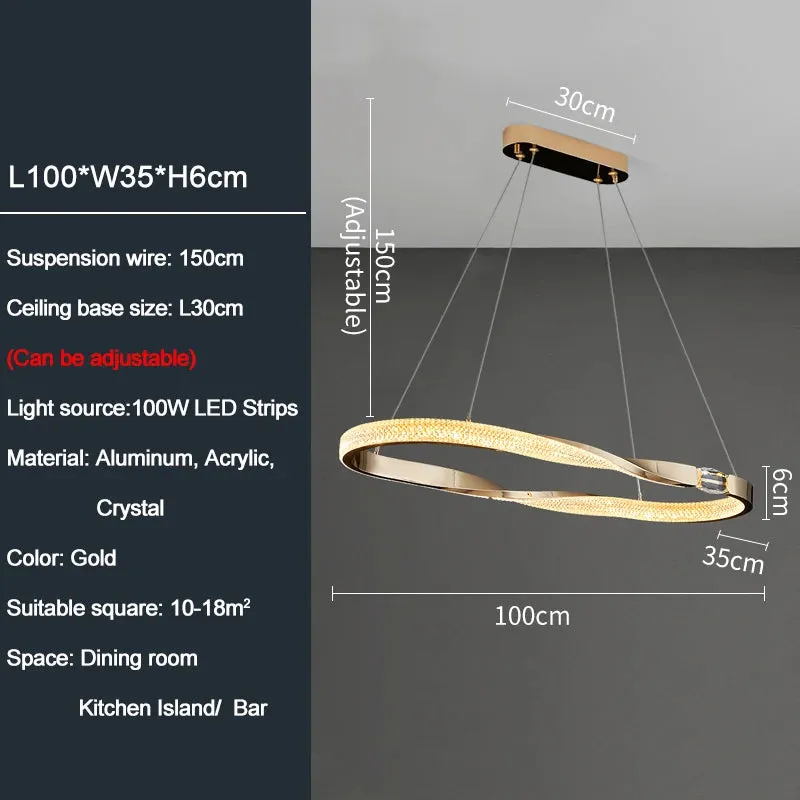 YLK Oval Creative design modern LED chandelier